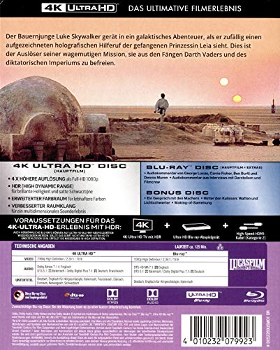 Star Wars: Episode IV – Eine neue Hoffnung – 4K Blu-ray (UHD + Blu-ray Disc)