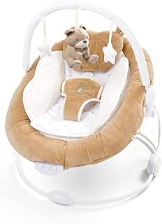 LADIDA First Baby Bouncer, Sweet Teddy Bear Design, Soothing Music, Suitable for Newborns