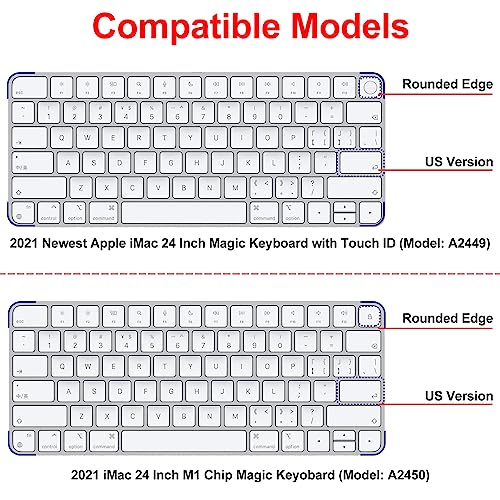 Protector de teclado de silicona para iMac A2449 2021 miniatura 2