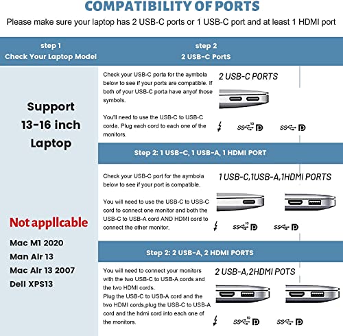 Teamgee Draagbare monitor voor laptop, 12" Full HD 1080p IPS display, Dual Triple Monitor Screen Extender, compatibel met 13"-16" Mac Windows Chrome laptops - Afbeelding 6
