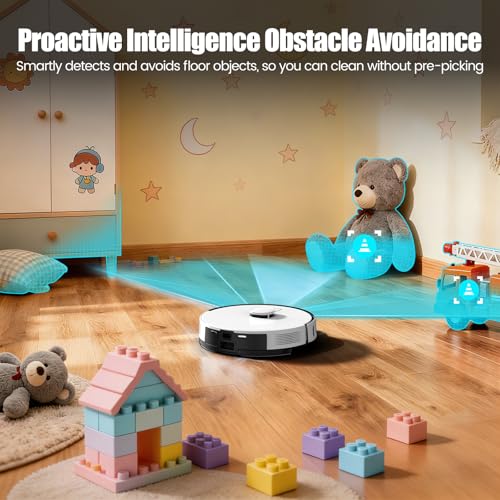 Image of FIXR T30+ Self Emptying Robot Vacuum & Mop Combo with 12,000Pa, Robotic Vacuums Cleaner for Pet Hair, No-Collision Obstacle Avoidance, 75-Day Capacity, Carpet Detection, Anti-Tangle, 240-Min Runtime
