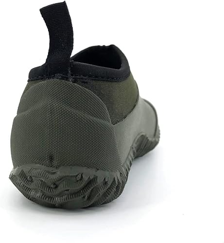 Vista 3 de SYLPHID Zapatos de jardín para hombre, zapatos de lluvia impermeables de neopreno para campamento, cuidado del césped, jardinería y trabajo