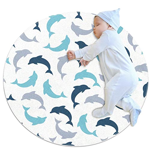 Tapis de sol circulaire lavable avec dossier antidérapant - 2