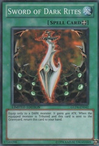 Yu-Gi-Oh! - Espada de los Ritos Oscuros (GLD4-EN042) - Gold Series 4 Pyramids Edition - Edición limitada - Común