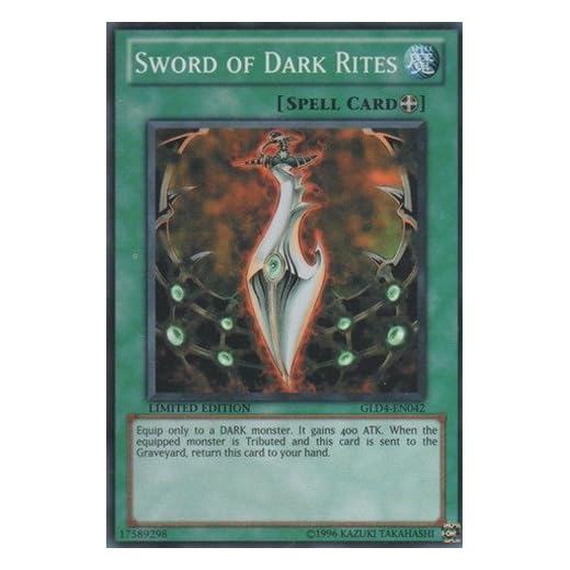 Yu-Gi-Oh! - Sword of Dark Rites (GLD4-EN042) - Gold Series 4: Pyramids Edition - Limited Edition - Common