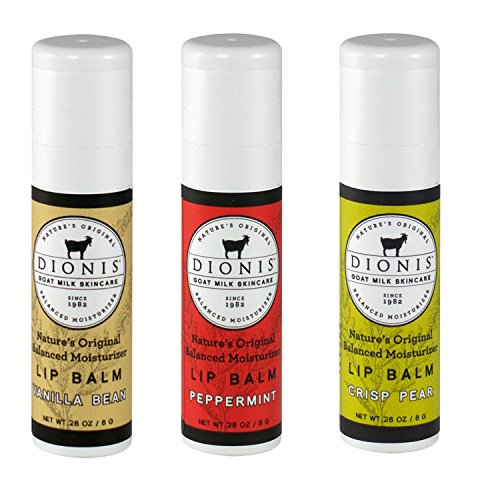 Dionis Goat Milk Lip Balm 3 Piece Gift Set - Variety Pack
