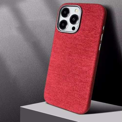 Coque magnétique pour iPhone 15 14 13 Pro Max antichoc rouge et dorée