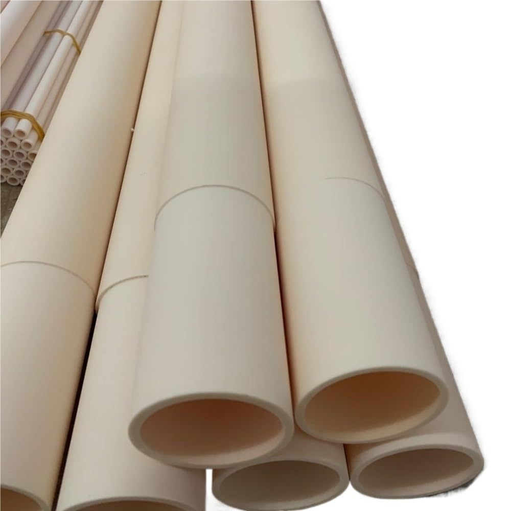 Tubo de cerámica de alúmina de alta dureza, conducto hueco de óxido de aluminio de 26mm * 32mm, tubo de combustión de alúmina galvánico 1 ud.(400mm)