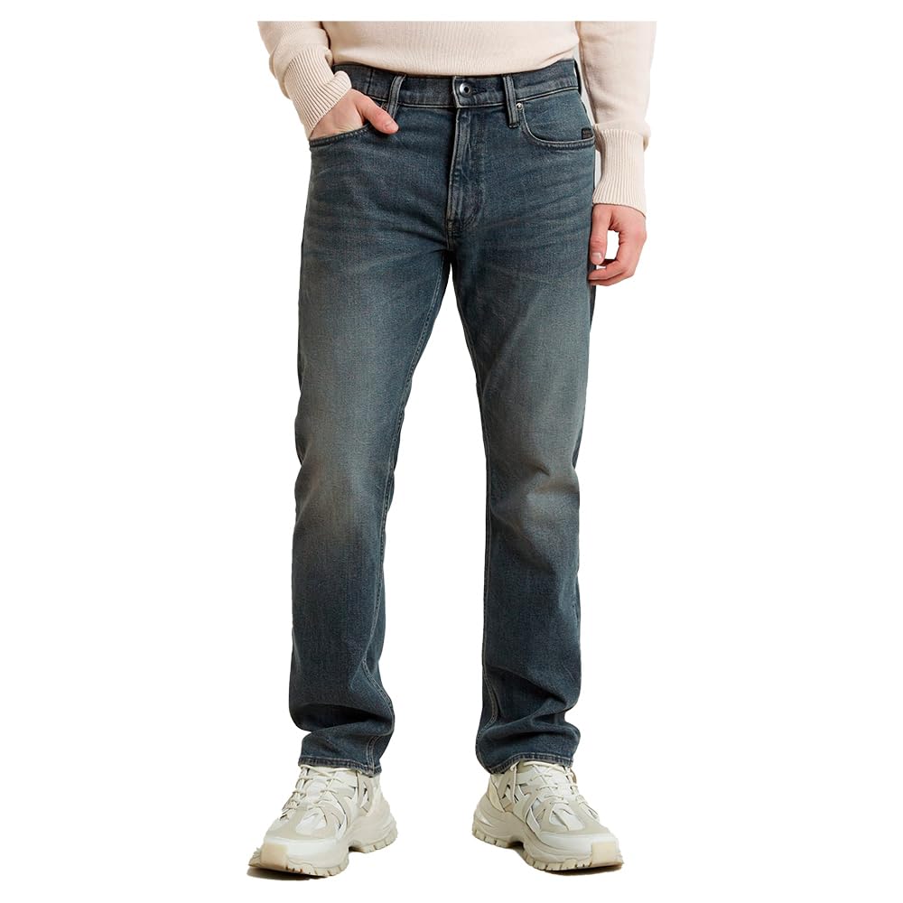 G-STAR Men's Mosa Straight Jeans, Blue (Antic Sand Blast D23692-D775-G803), 34W / 34L