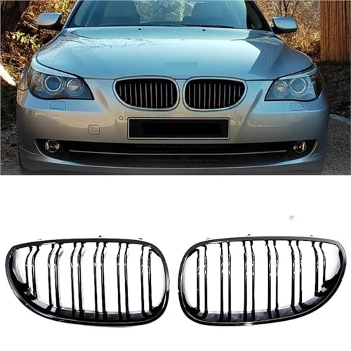 Calandra delantera de riñón negro brillante para parachoques BMW E60 E61 M5 6