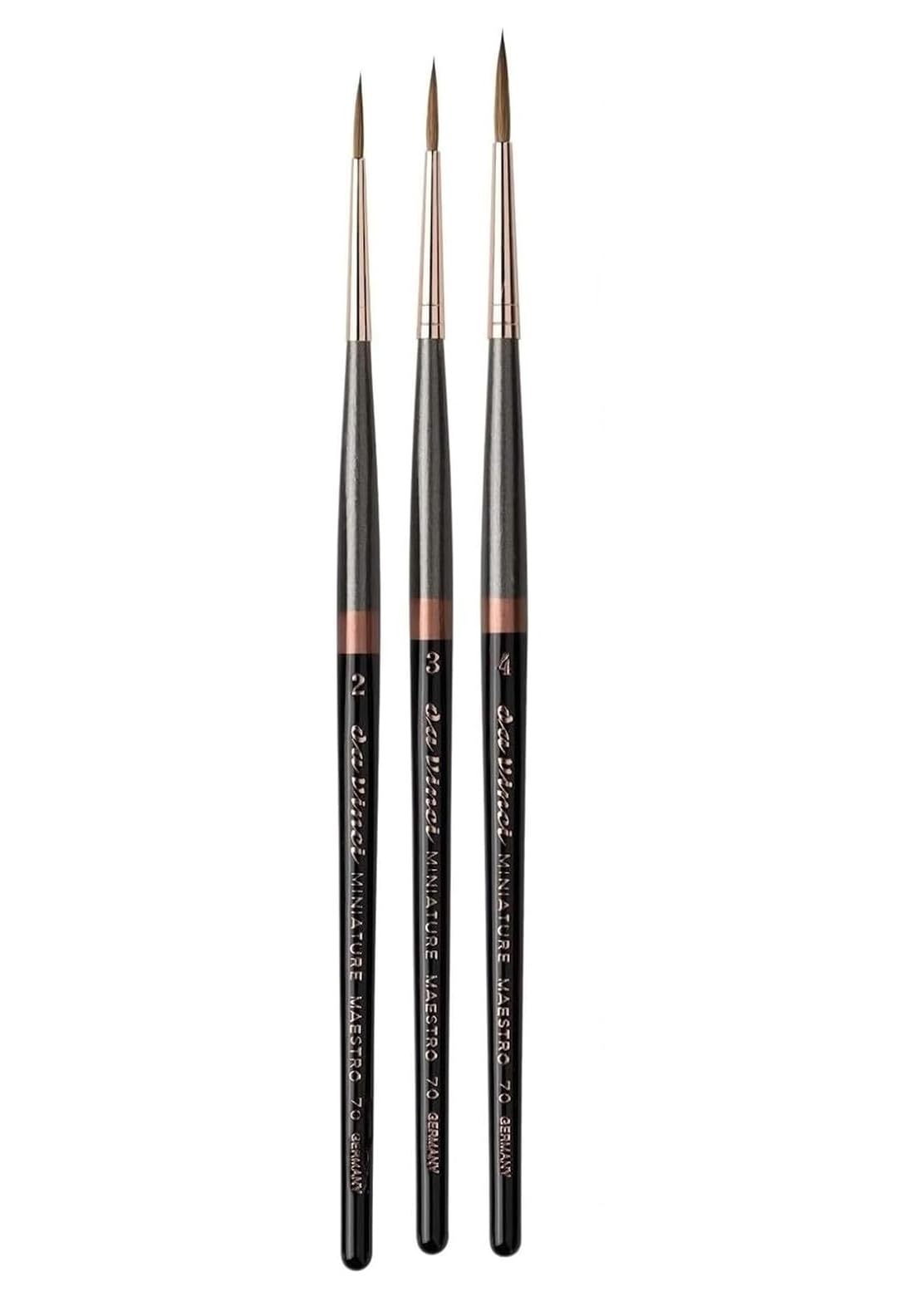 Da Vinci Serie 70 - Maestro rotondo, extra lungo e extra appuntita, n. 2 .3. 4. Made in Germany