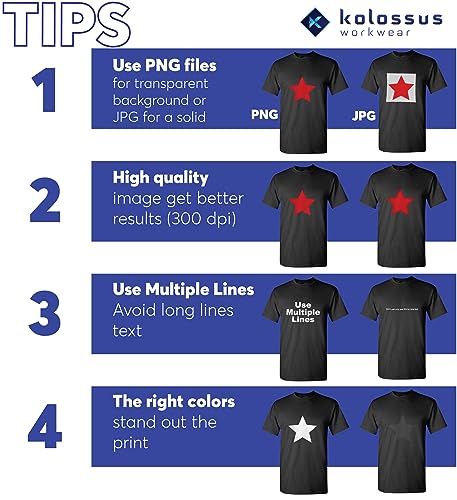 Kolossus Customizable High Visibility Long Sleeve Work Shirts Design Your Own Personalized t Shirts with Logo Photo Text4