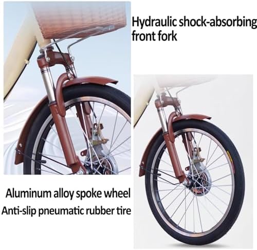 3-Wheel Cruiser Bike with Spoked Wheels, Dual Brakes, Rear Passenger Seat, Folding Pedal Assist, Front Suspension, Dual Chain Drive, Ideal for Men & Women