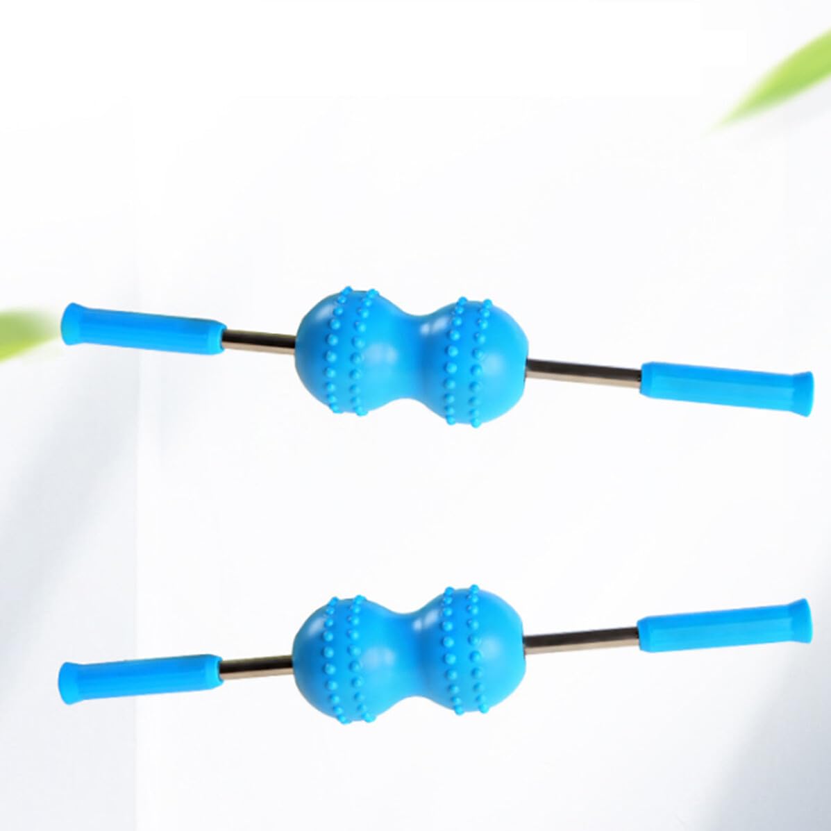 Masajeador de Cuello Doble Bola Rodante Azul para Hombres y Mujeres | Plástico, Relajación Profunda y Reducción de Estrés, Portátil, Uso en Brazo y Cuello, Diseño Multifuncional