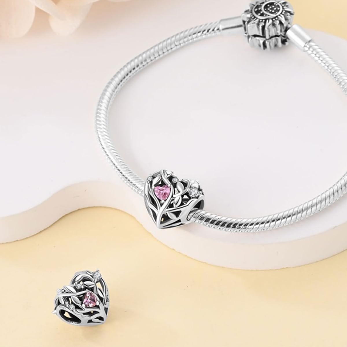 MICOO 925 Sterling Silver Charms for Bracelets and Necklaces Butterfly Charms Beads Insects Flowers Charm Fits Pandora European Bracelets Gifts for Women Family Friends - Image 5