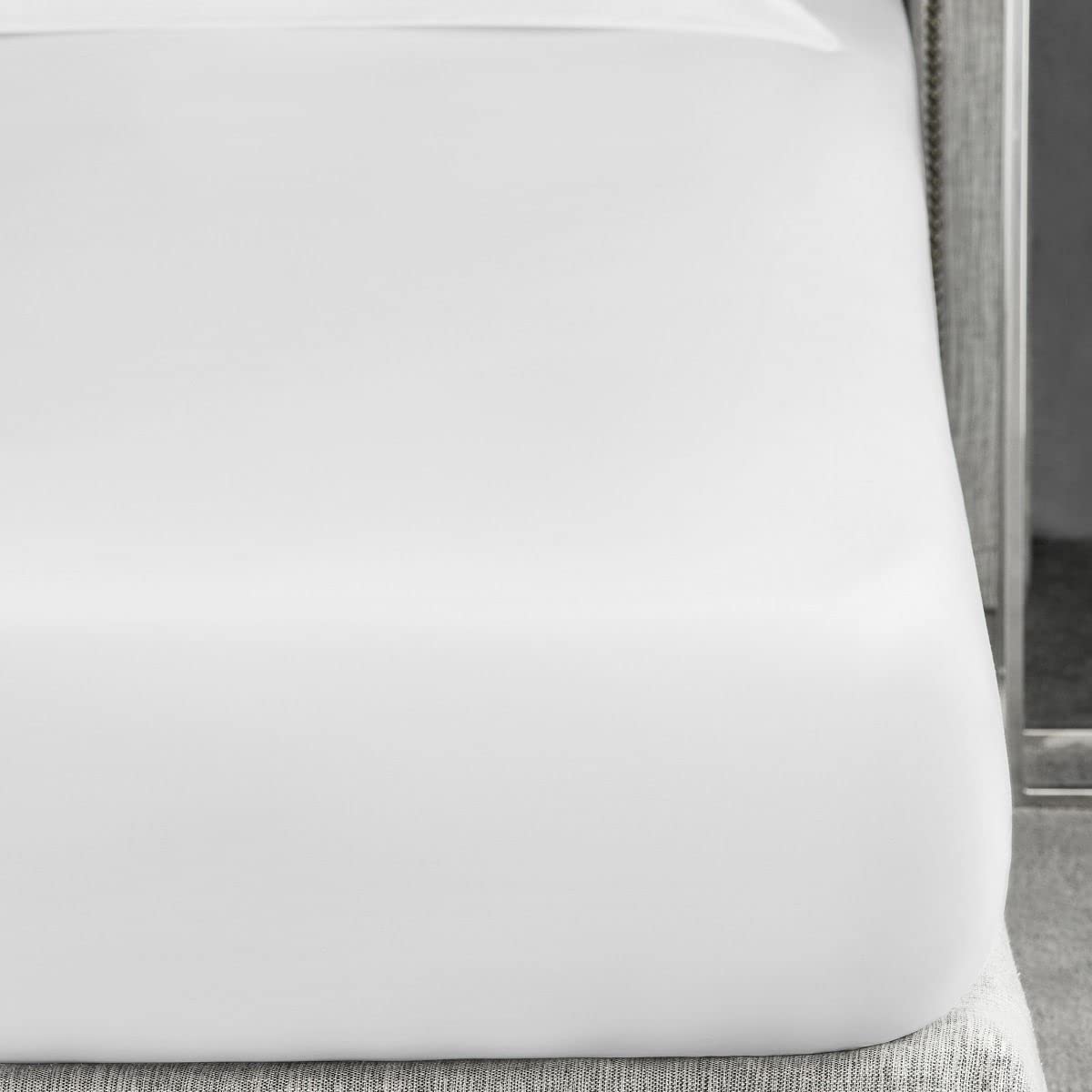 Togas, №1 in Europe, Flat Bed sheet SENSA White, the best lightweight, breathable, and tactile fabric in the world