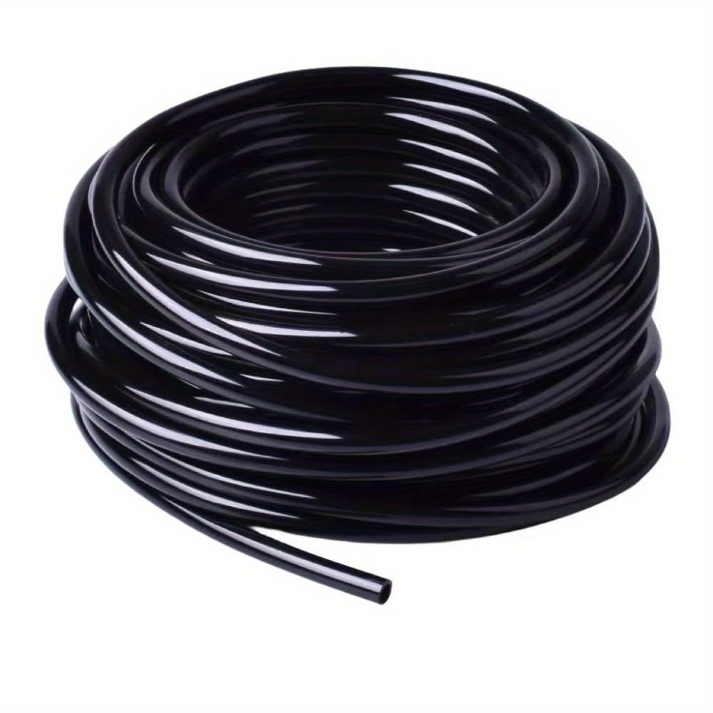 32.8ft (ID3mmXOD5mm) inch Drip Irrigation Tubing, Blank Distribution Line Water Hose Garden Watering Tube for Garden Irrigation (Black)
