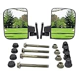 Glyantyu Universal Golf Cart Mirrors, Folding Side View Mirror, 180° Fully Adjustable Golf cart...