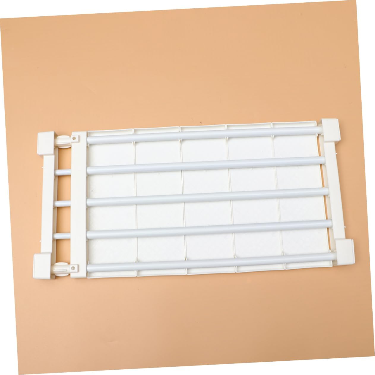 PRETYZOOM Shelf Divider and Adjustable Closet Organizer Retractable Rack Shelf for Wardrobe and Storage Easy Installation Space-Saving Design White