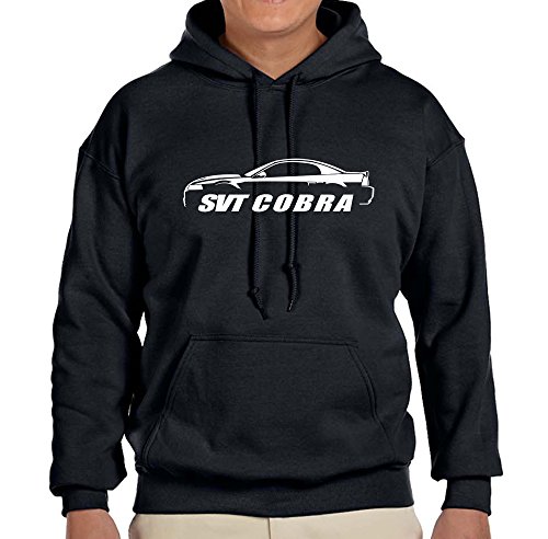 2003 2004 Ford SVT Cobra Mustang Coupe Classic Outline Design Sweatshirt Hoodie medium black