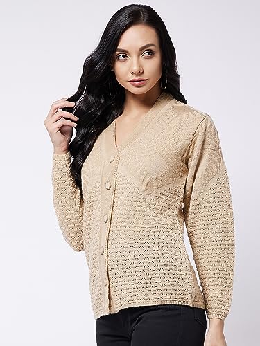 Image of Modeve Self Print Long Sleeves Winter Sweaters for Women||Winterwear||