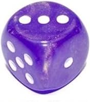 Vista 1 de Chessex Borealis 27777 - Bloque de dados luminosos de 0.630 in d6 morado/blanco (12 dados)