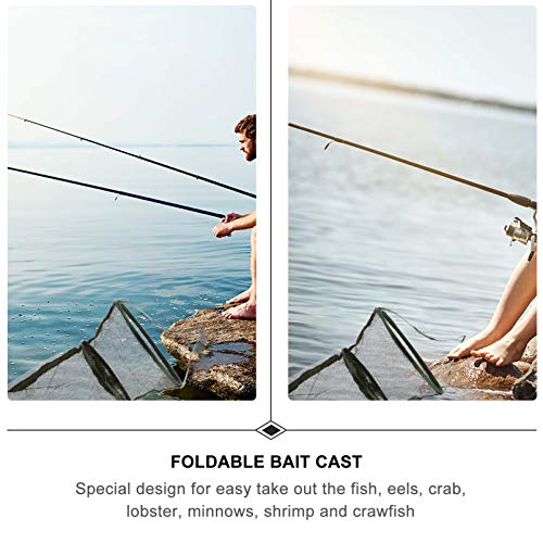 Rede de pesca BesPORTBLE, armadilha de caranguejo, lagosta, camarão, rede de gesso dobrável para man