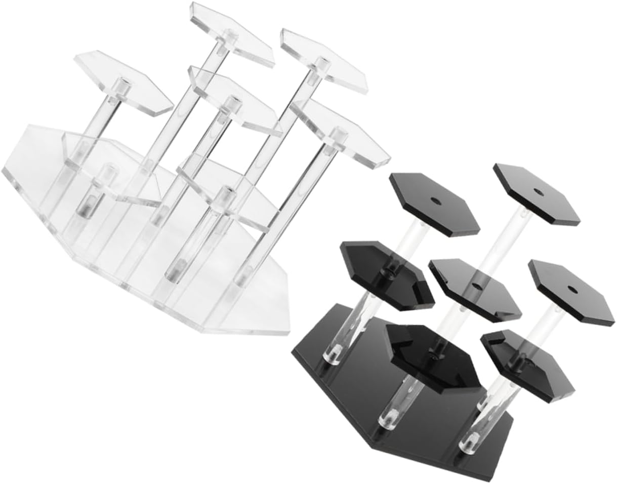 2 sets Acrylic Display Stand Transparent Tiered Organizers for Home Perfume Item Storage Stylish Countertop Display Holders for Bedroom Workspace