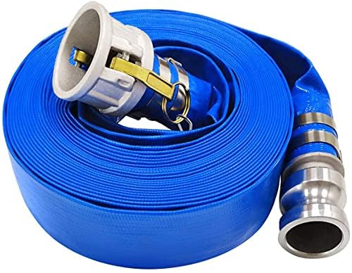 EASTRANS 1-Inch x 100 Foot Blue Discharge Hose with Camlock Fittings