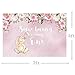 MEHOFOTO 7x5ft Cute Easter Bunny 1st Birthday Party Backdrop Pink Flowers Rabbit Some Bunny One Photography Background Photo Banner Poster