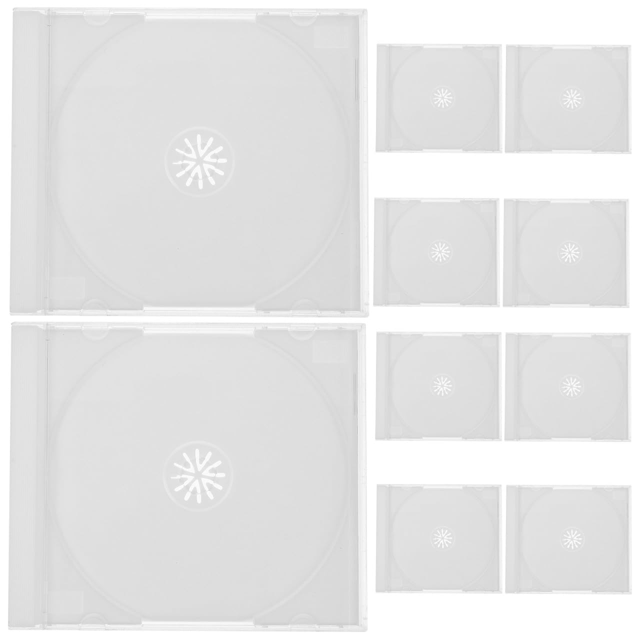 Estuche para CD transparente Totority para organizar discos en estanterías de salón