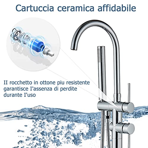 JunSheng Rubinetto per Vasca Freestanding con Tubo...