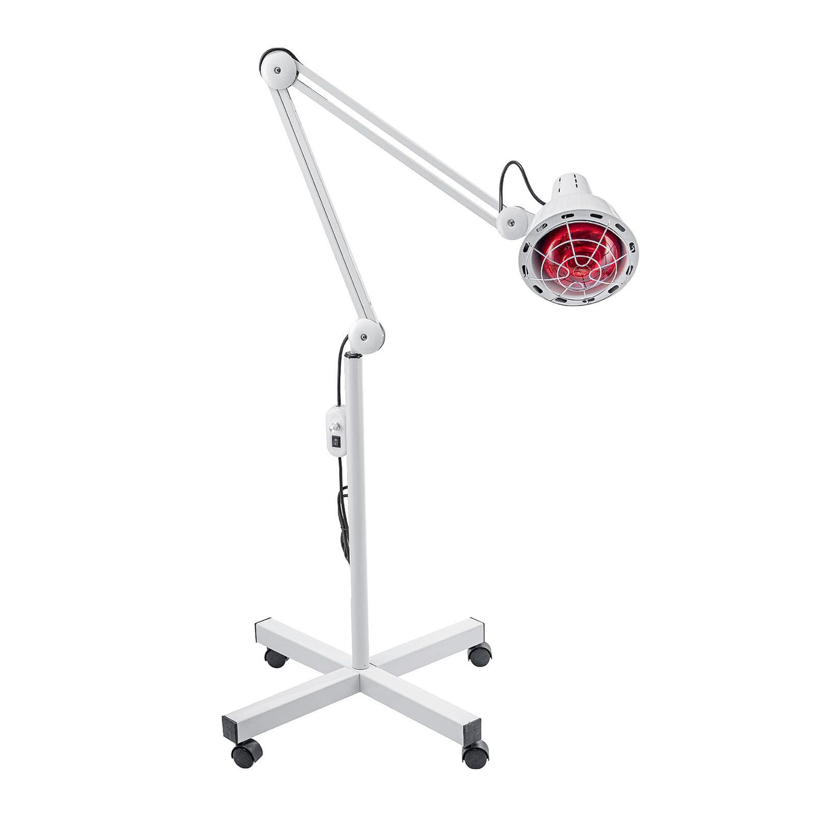 Dhouse 275W Infrarottherapie Infrarotlampe Infrarotstrahler Infrarot Lampe mit Bodenstativ Rotlichtlampe Wärmelampe Therapielampe Heizlampe Wärmetherapie Heizung Rotlichtlampe