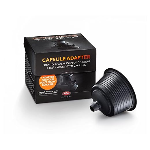 K-fee System 720185 Kapseladapter för Dolce Gusto Kaffemaskiner, Svart