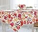 Elrene Home Fashions 39318MLT Vinyl Tablecloth with Polyester Flannel Backing Floral Gardens Easy Care Spillproof, 60"X120"