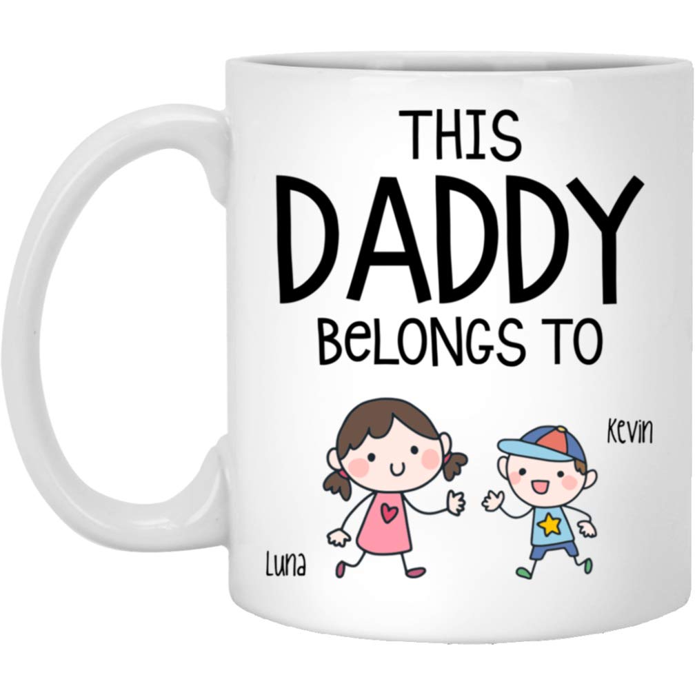Dad's Mug - Best Fathers Day Gift - Funny Mug for Dad - Personalized with Kids' Names