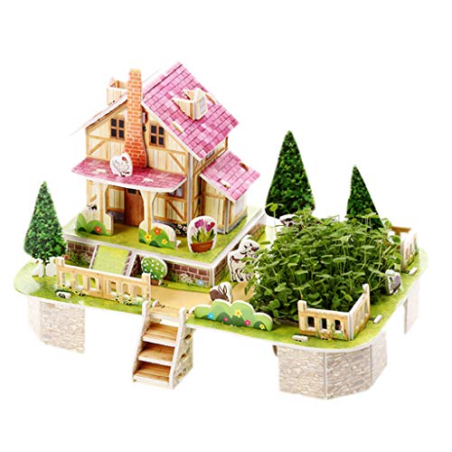 Preisvergleich Produktbild 3D-Pflanzpuzzle DIY-Puzzles Dreidimensionales Puzzle-Intelligenz-Papierspielzeug für Kinder Lernspielzeug Elecenty