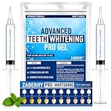 ZABERRY Professional Teeth Whitening Gel Refills 2 x 10ml, At-Home Whitening Treatment, Gentle on Sensitive Teeth, Compatible with Trays and LED Lights