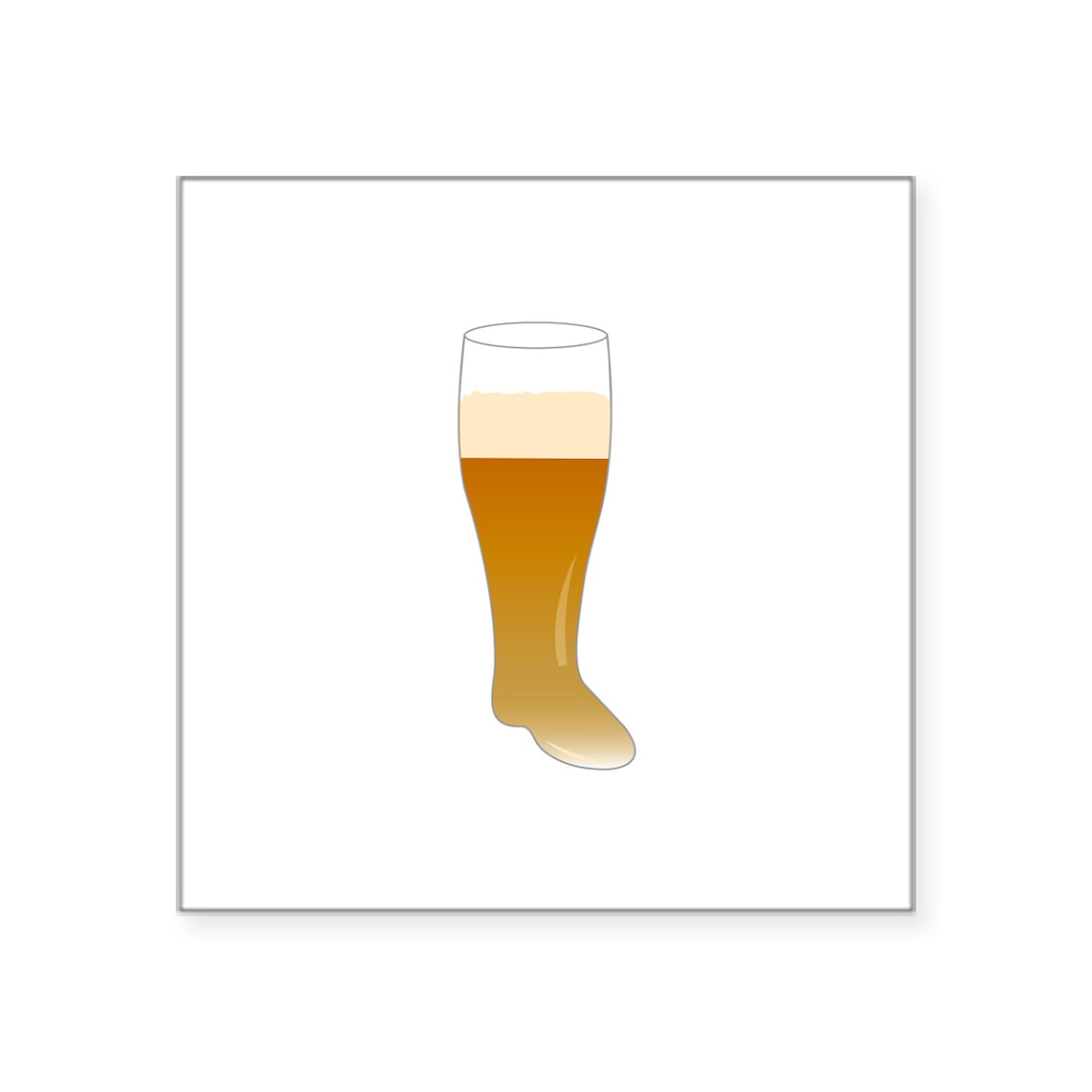 CafePress Beer Fest Boot Sticker Square Bumper Sticker Car Decal