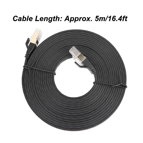 Cable Ethernet Cat 8, Alta Velocidad, 5 m, Diseño Plano miniatura 4
