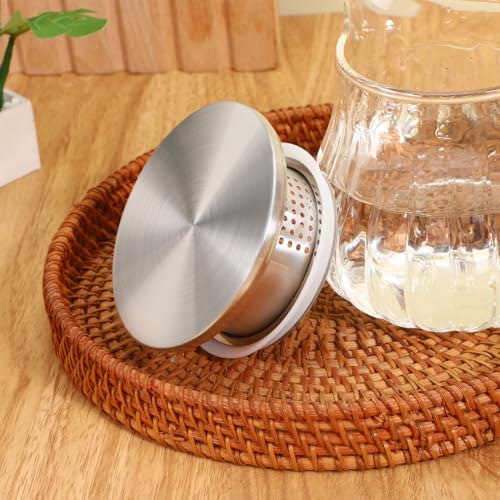 Image of Housoutil Cold Water Jug Lid Replacement with Dual Pour Spouts Universal Kitchen Jug Cover 3.54 Inch Sealing Cap for Glass Water Pitchers and Kettles