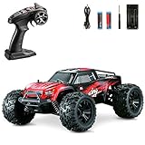 Hosim 1:16 Scale 4WD 36+ kmh High Speed RC Cars Large Size Remote Control Car Trucks 4x4 Off Road Vehicle Electric Monster Truck - All Terrain Waterproof Toys Trucks Cars for Kids and Adults(Red)