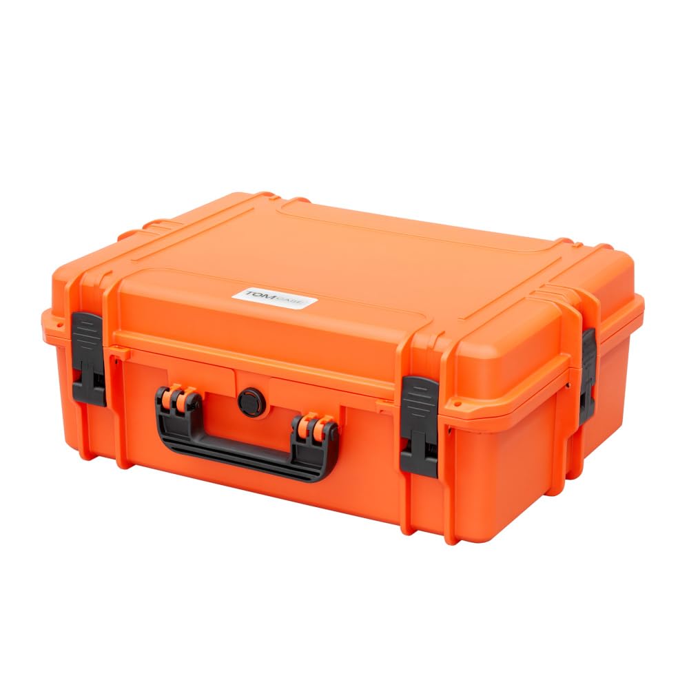 TOMcase Koffer „Ready to Fly” für DJI Mavic 3 Enterprise/Thermal/Multispectral, Plus Combo, RC Pro Controller, „Akkus Laden im Koffer Funktion, IP67 wasserdichter Case - Made in Germany (Orange)