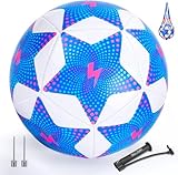 Saretas Soccer Ball, Size 3 Soccer Ball Cartoon Design Ball Toy Soccer for Kids Indoor and Outdoor Soccer Balls with Pump,Toddlers Soft Ball for Girls and Boys