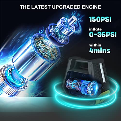 Tire Inflator Portable Air Compressor, Yyton Ac/Dc 2-In-1 Air Pump For Car Tires, 150Psi With Led Light And Auto Shut-Off For Cars, Balls, Motorcycles And Other Other Inflatables (With Portable Bag) #TOP4