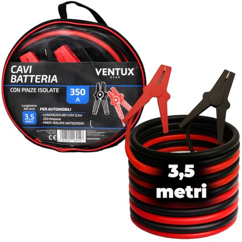 Lunghezza adeguata: Con una lunghezza di circa 3 metri, questi cavi consentono di raggiungere facilmente i punti di connessione delle batterie dei veicoli