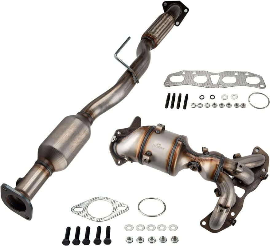 KAC Catalytic Converter With Exhaust Manifold Fit for 2007-2012 Altima 2.5L Front Rear Replace # 54782,16593,40919,40800,324424,753006 2Pcs ?(EPA Compliant)