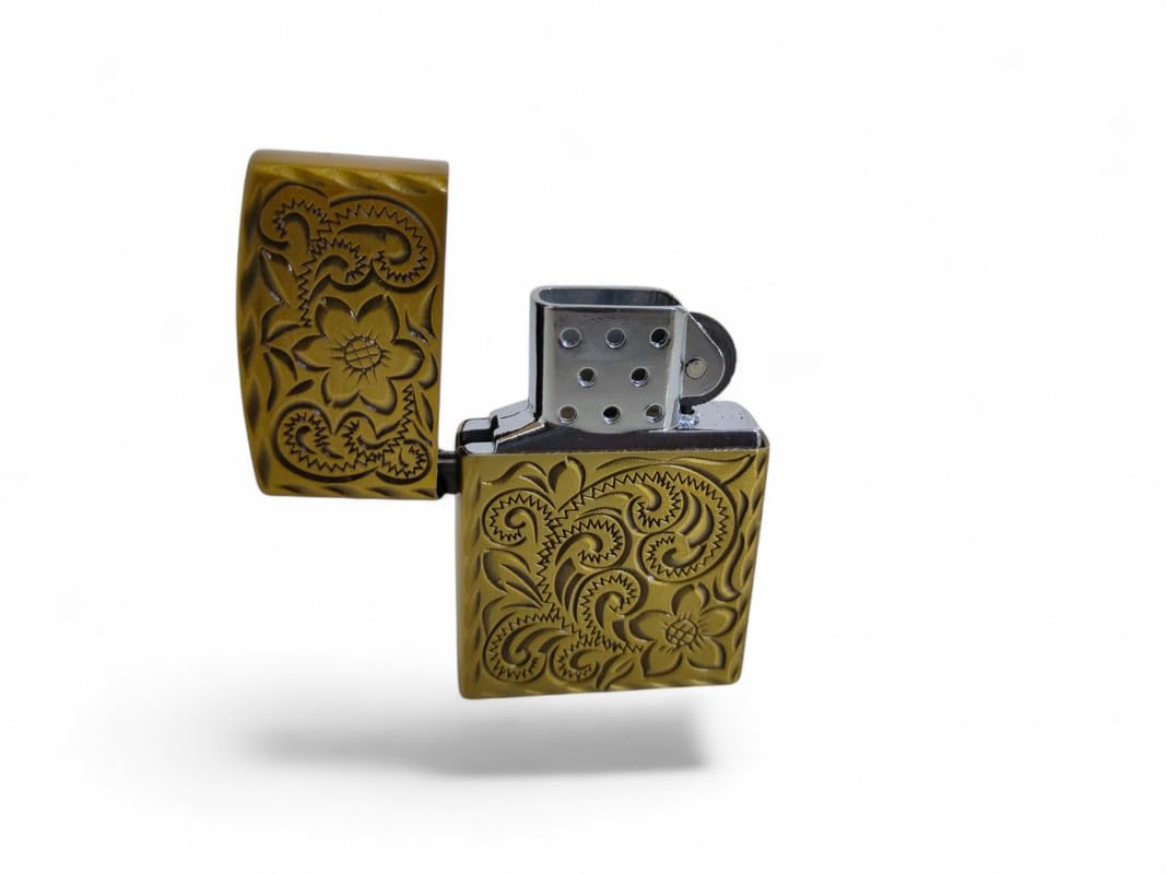 Altrona Vintage Pocket Lighter for Smoking,Camping,Multi Lighing Use Wheel Ignition System II Windproof Gas Lighter