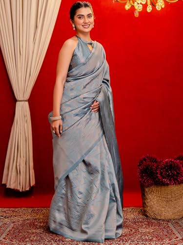Image of SIRIL Women's Kanjivaram Soft Silk Saree Pure Silk Saree With Unstitched Blouse Piece