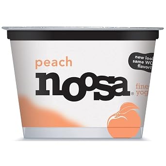 زبادي Noosa Peach Finest ، 4.5 أونصة - 6 لكل حالة.